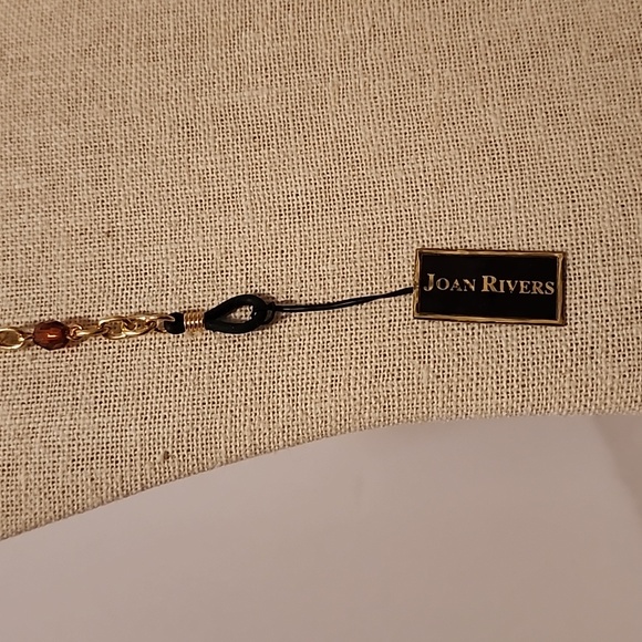 Joan Rivers Goldtone Chain and Amber Beaded Lanyard (for glasses) - Picture 2 of 3